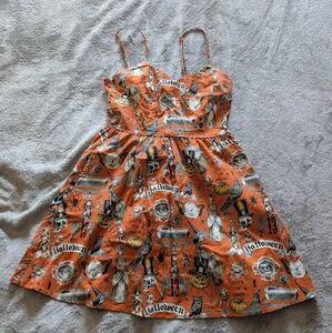 Folter Orange Halloween Dress